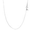 LEGAN Platinum Chain Necklace Venetian PT850 Width Maximum 45cm Length Adjustable Anniversary Birthday Women Made In Japan 0.8mm