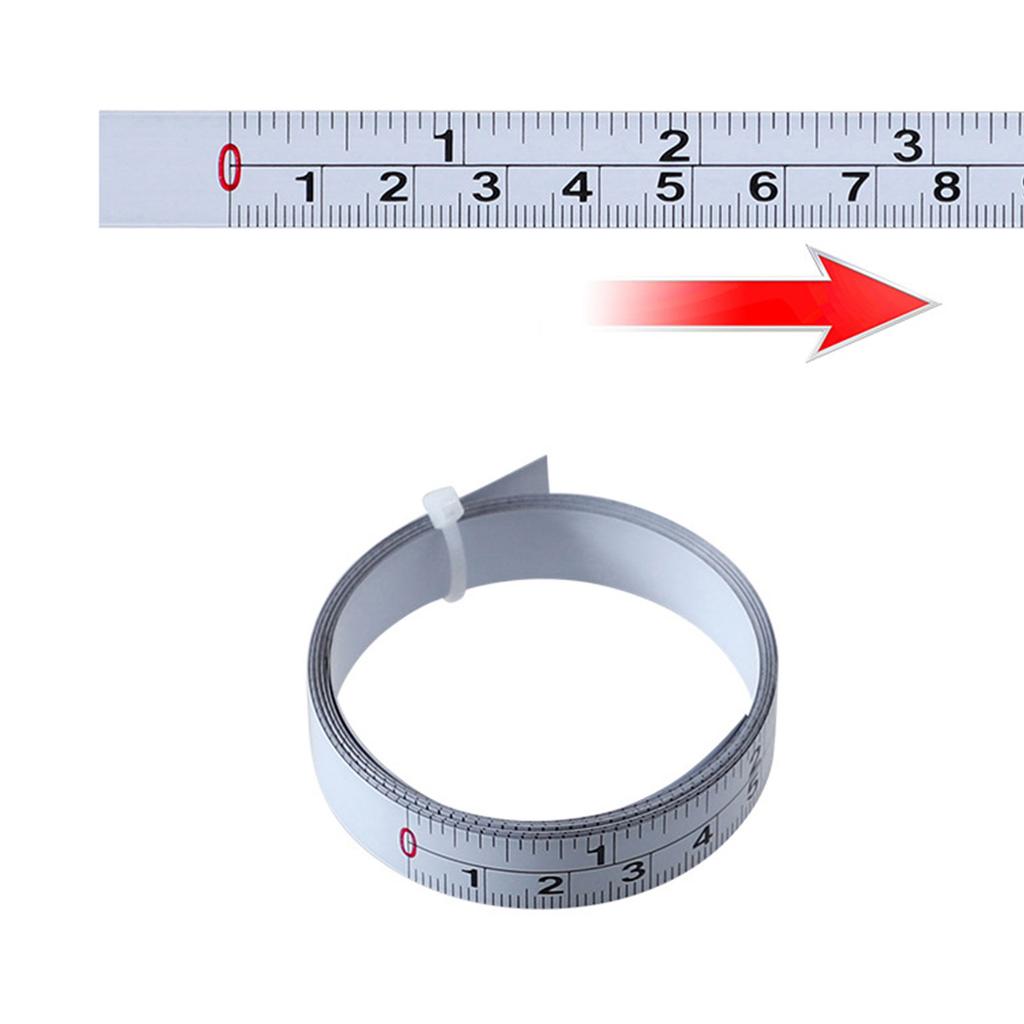 Самоклеящаяся измерительная лента, дюймовая и метрическая двойная шкала, верстачная линейка, клейкая рулетка, портативная нержавеющая линейка