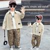 Boys' Trendy 2025 Spring/Autumn Shirt Set - Fashionable Two-Piece Outfit