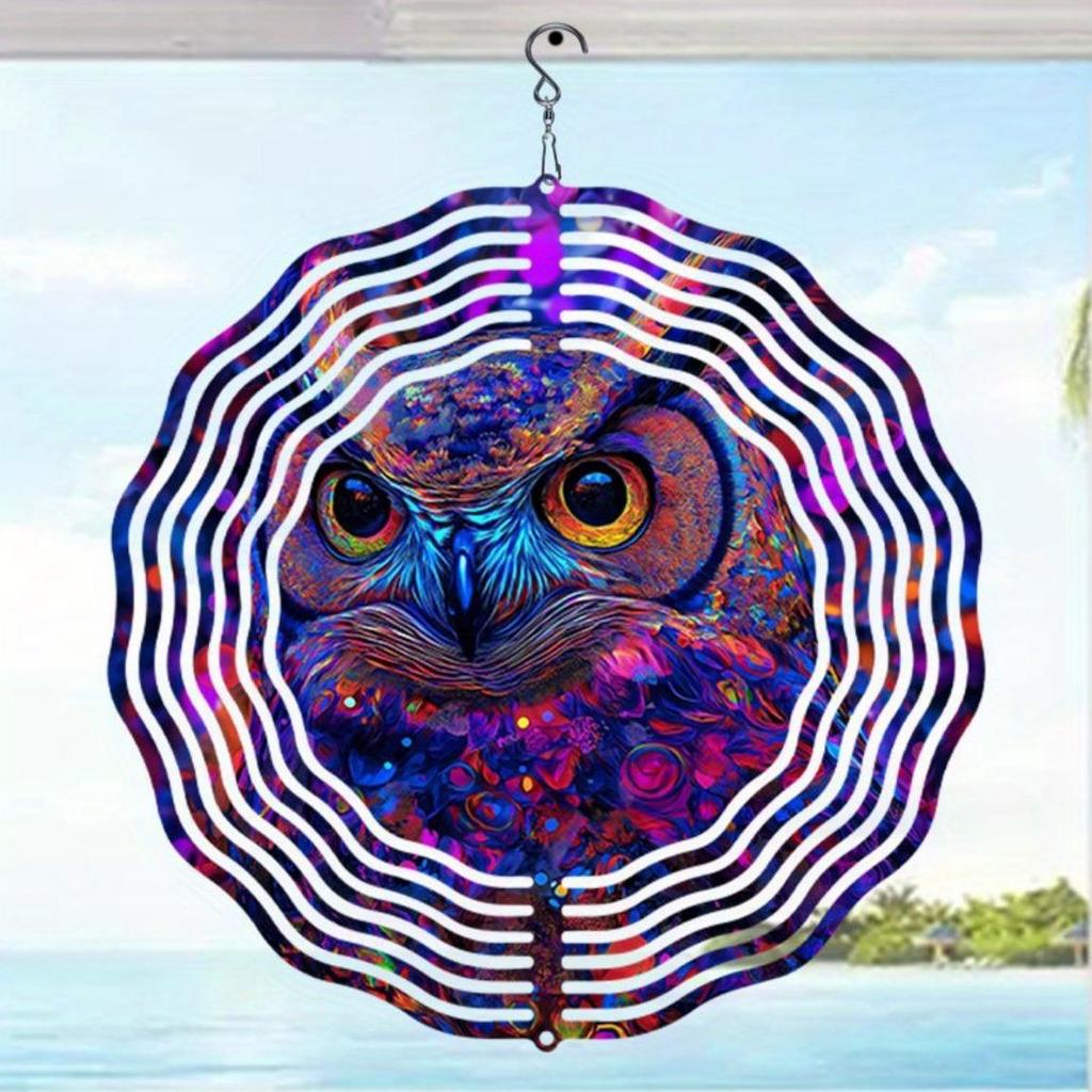 Яркий красочный металлический ветряк для декора сада, патио на открытом воздухе. Батарея не требуется. Подвесное искусство, садовое украшение, скульптура.