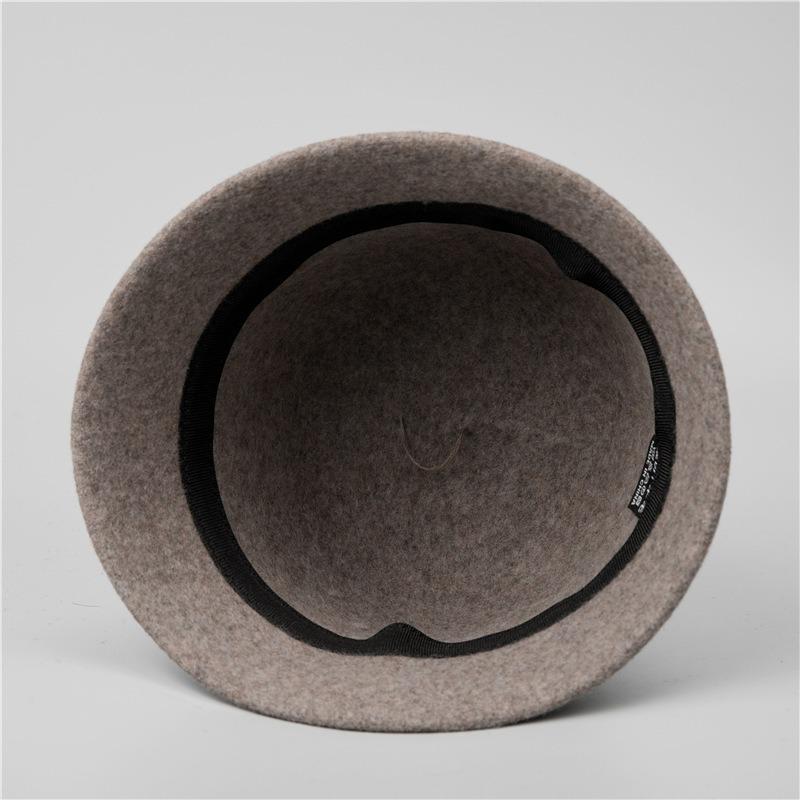 Женская шерстяная шляпа-ведро, ретро, осенне-зимняя, теплая шляпа-панама, тысяча золотых шляп