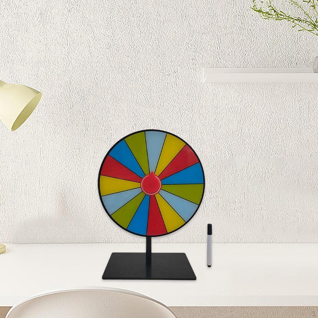 Tabletop Prize Turntable Set ,Color Rotating Wheel ,with Erasable Pen ,Reusable Lucky Draw Roulette
