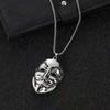 Smile Clown Mask Necklace Red Titanium Steel Necklace Hip Hop Hip Street Long Sweater Chain Pendant