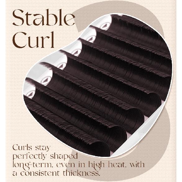 ABONNIE Cashmere Cocoa Chocolate Brown Fans Lashes Eyelashes Handmade Easy Fans Volume Lashes ExtensionsEasy Fans Extensions