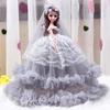 45cm Princess Doll Clothes Trailing Wedding Dress Children Gift Fashion Toy Accessories Home Decoration