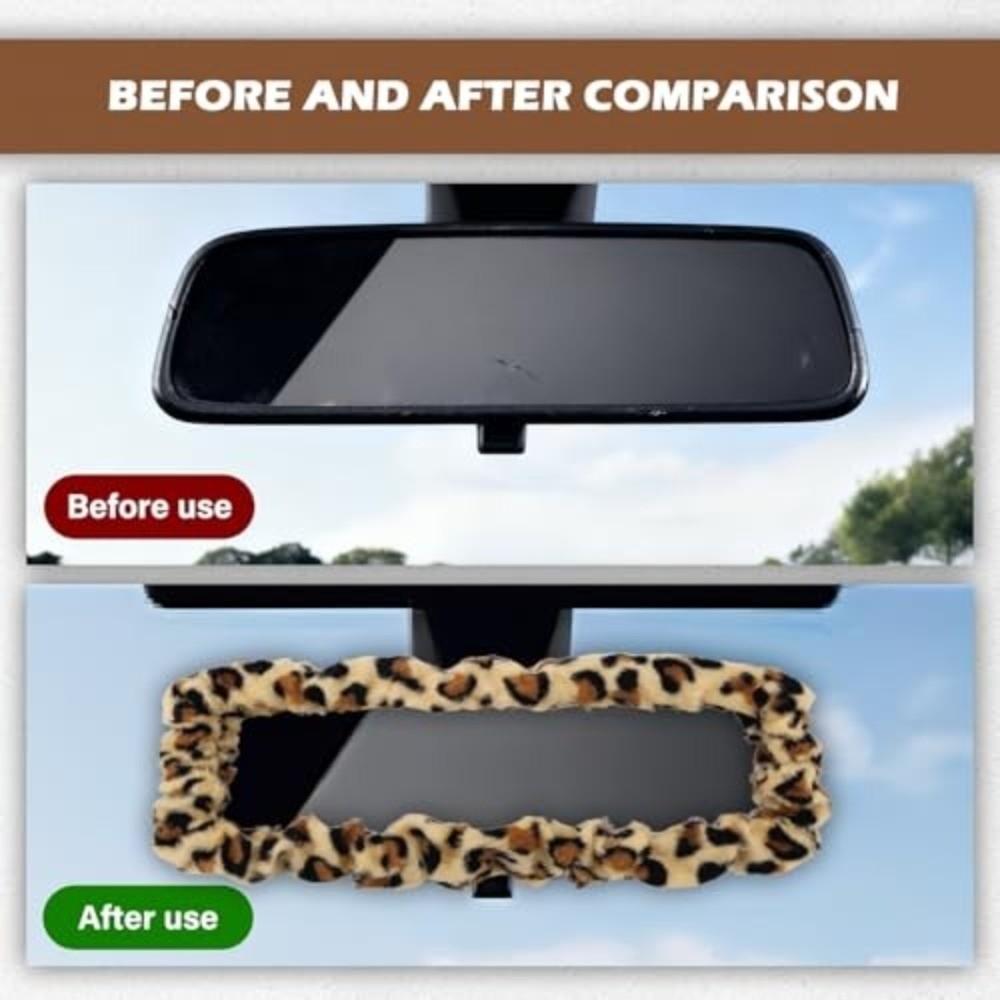 Highly Elastic Rear View Mirror Cover Elastic Design Plush Mirror Cover For Car Interior Decor