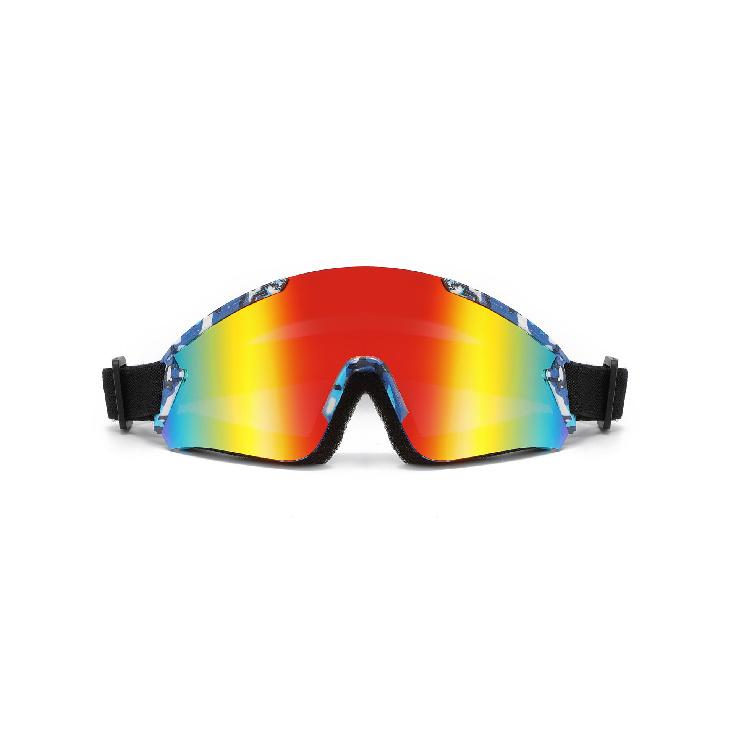 Outdoor mountaineering and skiing goggles, colorful protective sports eyewear, large-frame, windproof and sandproof ski goggles