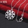 925 Sterling Silver Hollowed Out Fashionable Floral Necklace Fashionable Wedding Jewelry
