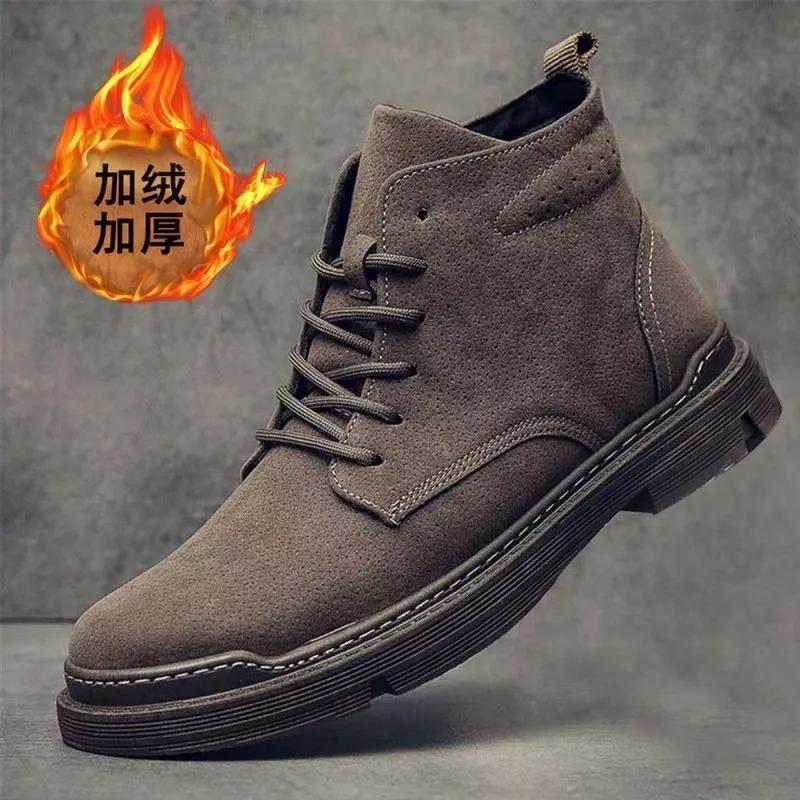 2024 Autumn and Winter New Retro Middle-help Casual Work Boots Fashion Comfortable Trendy Men's Boots
