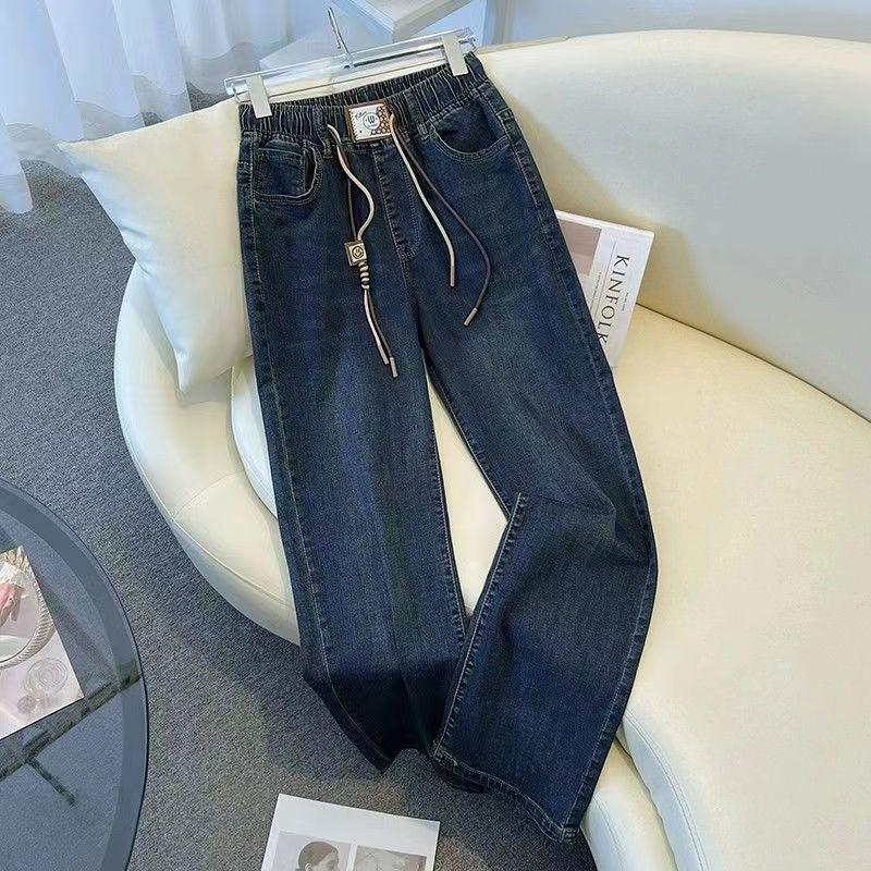 Женские джинсы с высокой талией, в стиле ретро, с широкими штанинами - Осень/Зима 2025 - Большие размеры и для миниатюрных