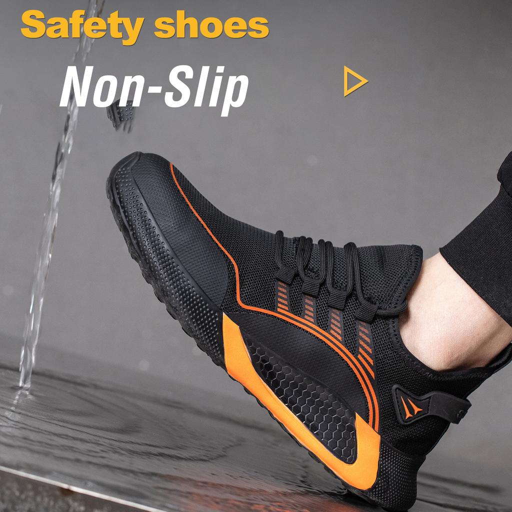 Мужская защитная обувь со стальным носком. Женские устойчивые к проколам рабочие кроссовки. Легкая рабочая обувь.