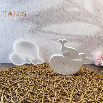 Силиконовая форма для кита, гибкая форма для мыла в виде кита, 3D-форма для литья кита для изготовления свечей из смолы, поделки из цементной штукатурки