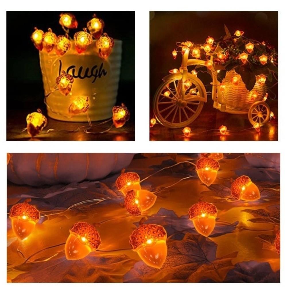Thanksgiving Decorations Acorn String Lights Battery Powered Light String