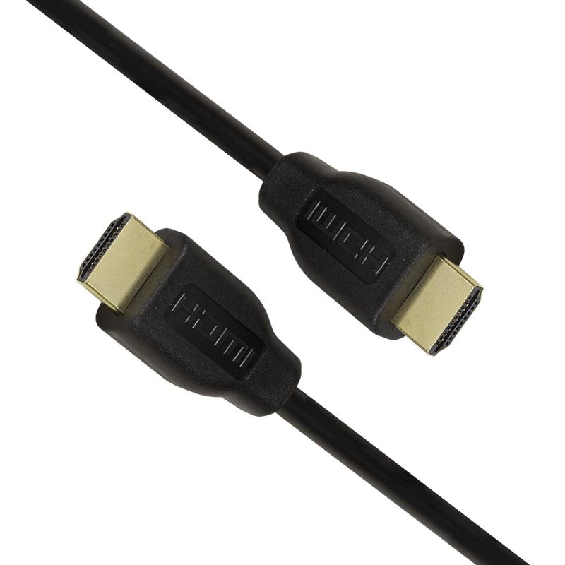 HDMI Cable 0.5m LogiLink HDMI A/M to A/M UHD 4K/30Hz HDMI 1.4 High Speed with Ethernet Black Gold-plated Connectors