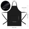 Deoway Neck Apron, Unisex, Adjustable, with Pockets, Waterproof, Teflon-Coated, Wrinkle-Resistant, Stylish, Suitable for Cafes, Restaurants, Cooking C