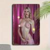 Алюминиевая настенная art в винтажном стиле с изображением сексуального розового бикини Сверкающие звезды Прочный металлический декор для дома, кафе, бара, гаража или Ga