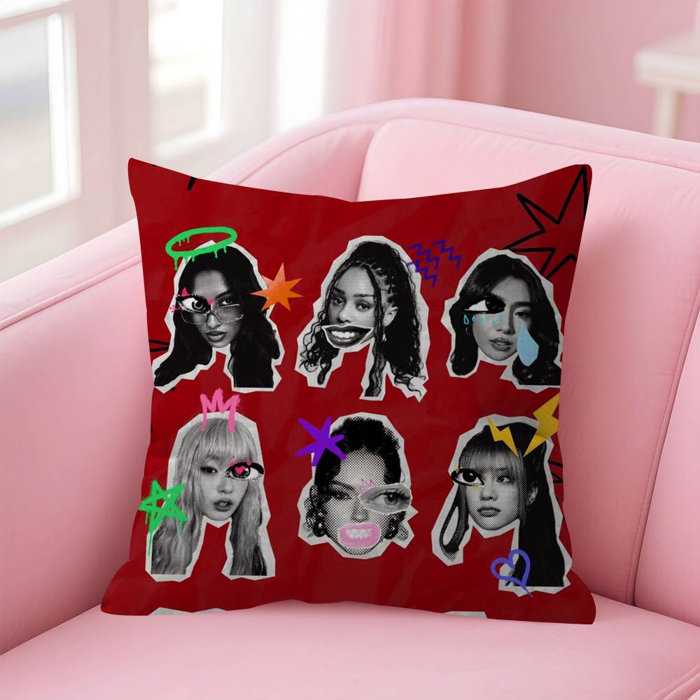 Kpop Hot Girl KKATSEYE Pillowcases Home Bedding Decorative Pillow Cover Wedding Super Soft Pillow Case