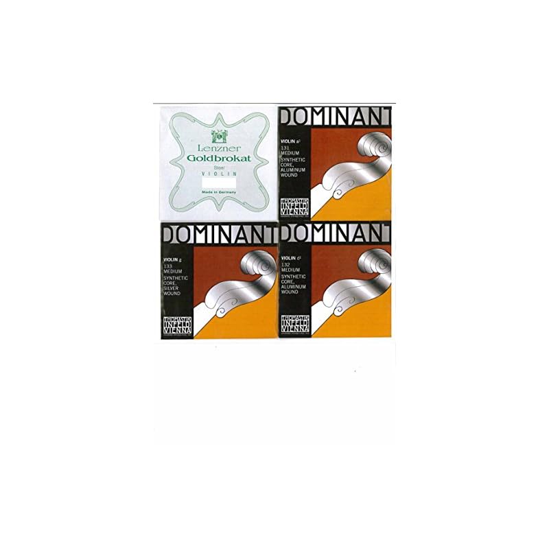 THOMASTIK Скрипка 4/4 струнный комплект (И: Золотой парчовый узор A, D, G Доминирующий) (Струна E 0.26 с шариком, 1 шт.)