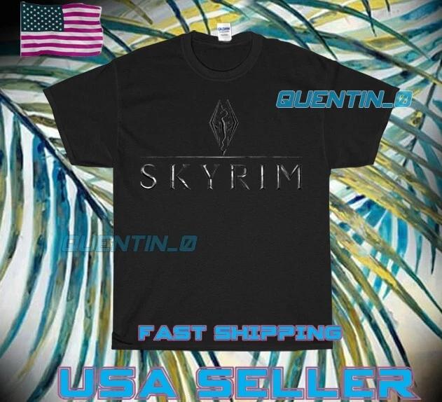PREMIUM SKYRIM LOGO IRON LOGO T Shirt Mens Kids Womens Boys girls childrenTops Tees Unisex FUNNY UNISEX SIZE S-5XL