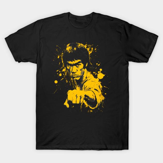 Мужская черная футболка с принтом Enter The Dragon, без выреза, термотрансферный принт, хлопковая футболка