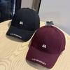 New Autumn and Winter Warm and Versatile Hard Top Woolen Baseball Hat for Women Casual Letter Embroidery Top Slim Peaked Cap
