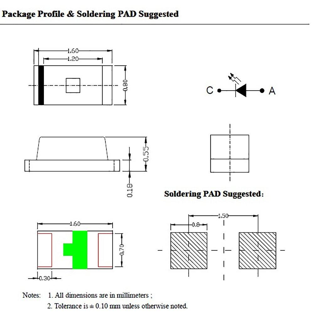 Miniature SMD 0603 Chip with Copper for Model and Dioramas LEDs, Red, 20-Pack, 0.1mm Wire, Trains, Railways, Buildings,