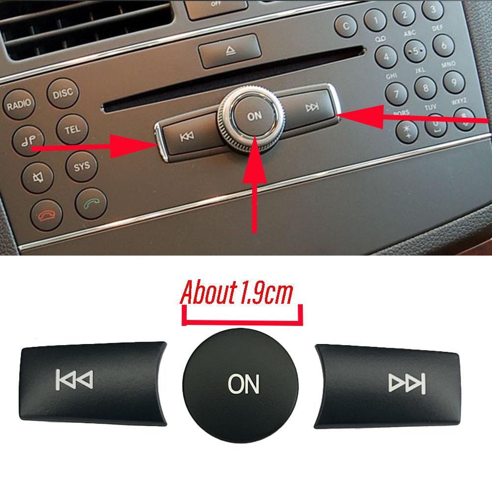 3 Pcs/set For Mercedes Benz A B C ML CLS Class W204 GLK X204 E Class W212 Car Volume ON Buttons Cover Stickers