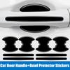 8Pcs Car Door Handle Bowl Scratch Anti-scratch Protective Car Stickers Car Handle Anti-collision Protection Strip Exterior Parts