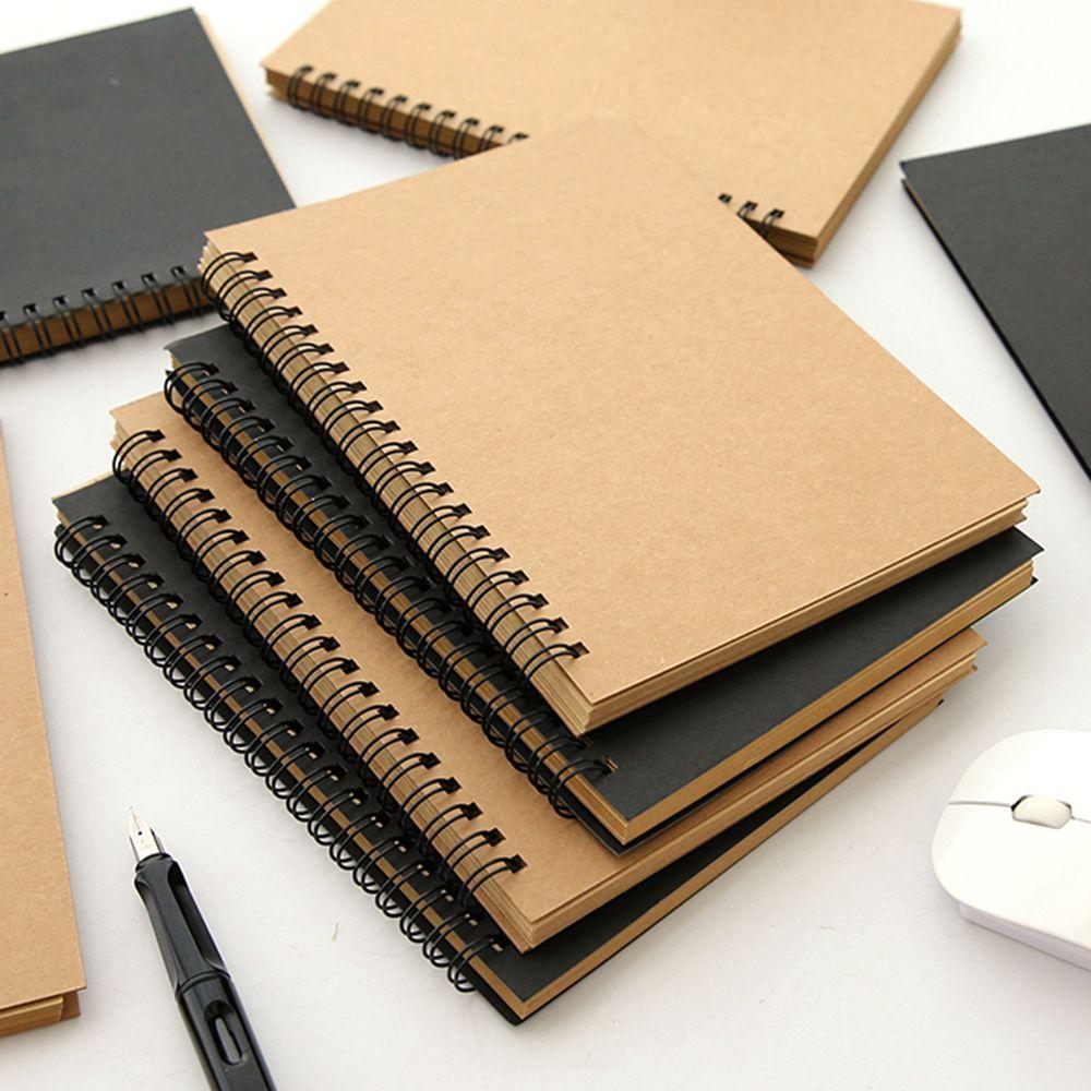 Kids Gift Retro Sketch School Stationery Coil Spiral Bound Notebook Art Paper Sketchbook Crafts