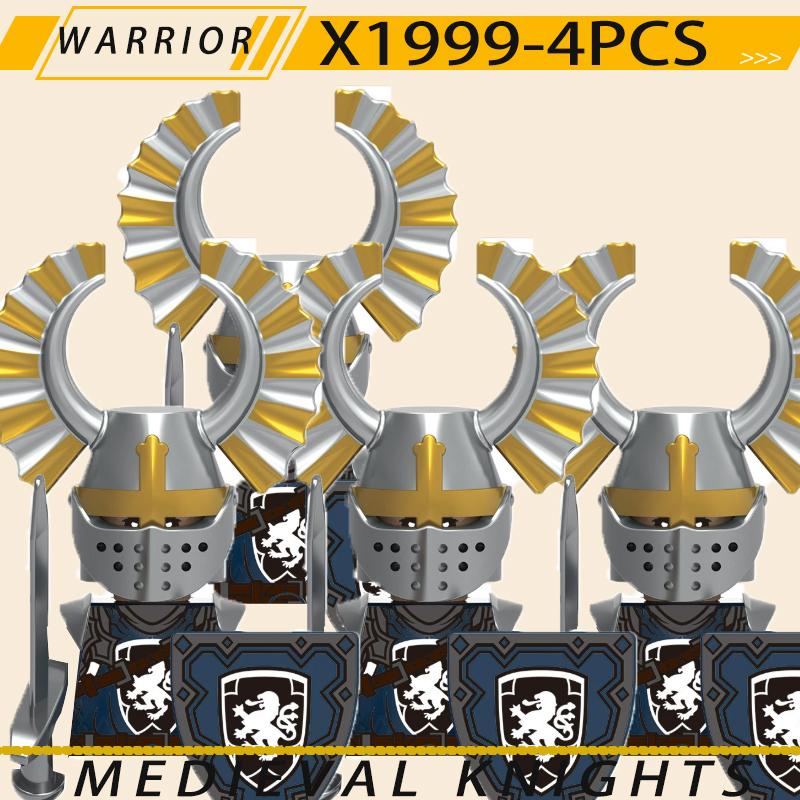 Medieval Military Jerusalem Tripoli Knight Building Blocks Castle Lionheart Hospital Teutonic Soldier Figures Warrior Bricks Toy