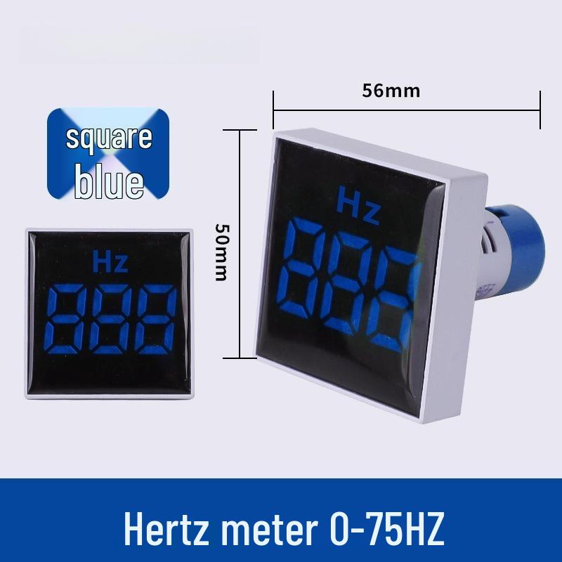 22mm Dual Display LED Voltage Current Frequency Meter - Round/Square