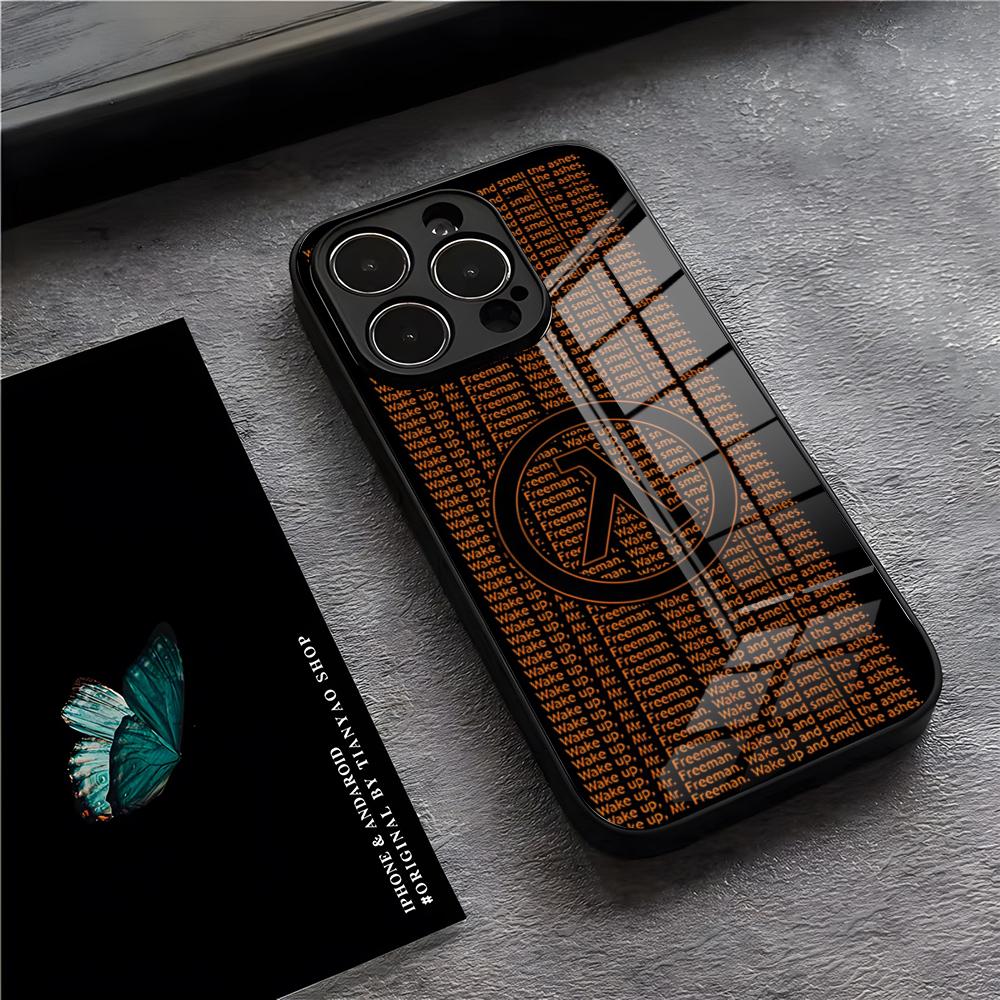 Игровой чехол H-Half-Life для телефона iPhone 17 Pro Max 15 Pro 16 14 Plus 12 13 Mini 11 Pro Ударопрочная стеклянная крышка