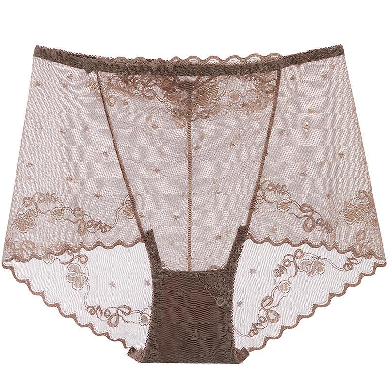 Размер: Прозрачное ультратонкое прозрачное ультратонкое кружевное нижнее белье со средней талией, сексуальное соблазнительное кружевное нижнее белье, женские трусы, трусы