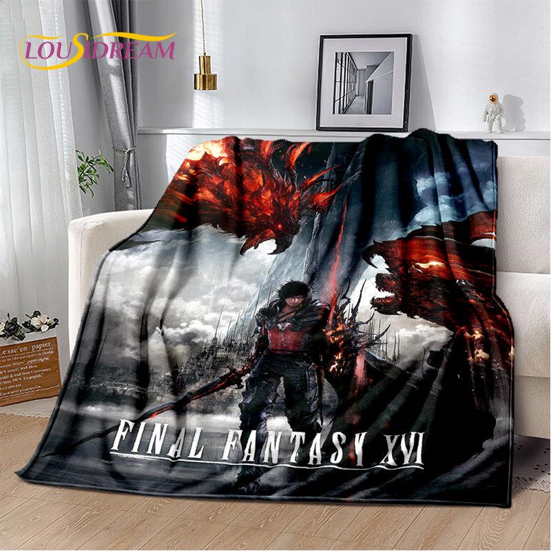 Мягкое плюшевое одеяло серии Final Fantasy Games Gamer, фланелевое одеяло, одеяло для гостиной, спальни, кровати, дивана, чехол для пикника