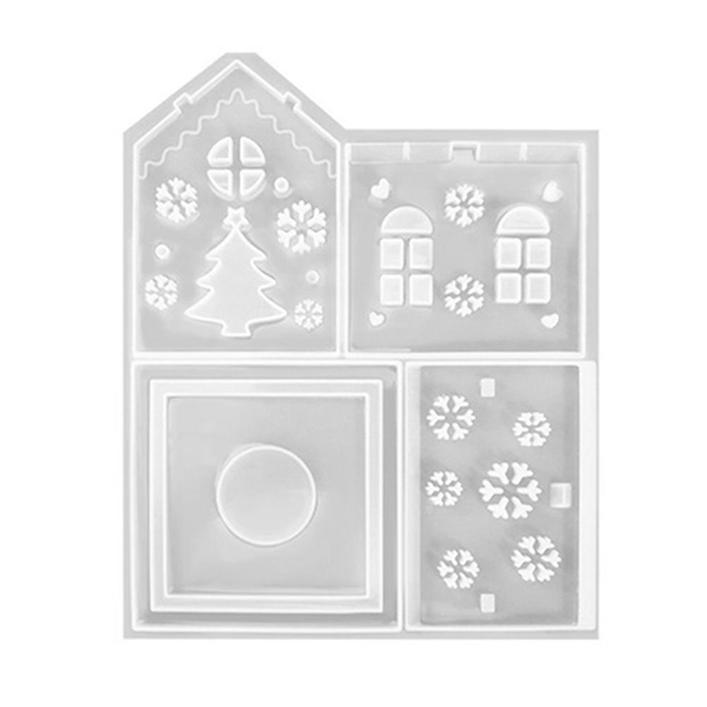 Силиконовые формы для литья домиков Многоразовые DIY Ручная работа Формы домиков Силиконовая форма в виде домика для подсвечника Домашний декор