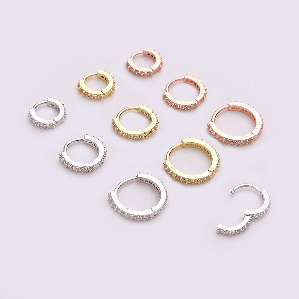 Daith Conch Snug Silver Gold Rosegold Nose Ring Body Jewelry Huggie Hoop Earring CZ Ear Piercing