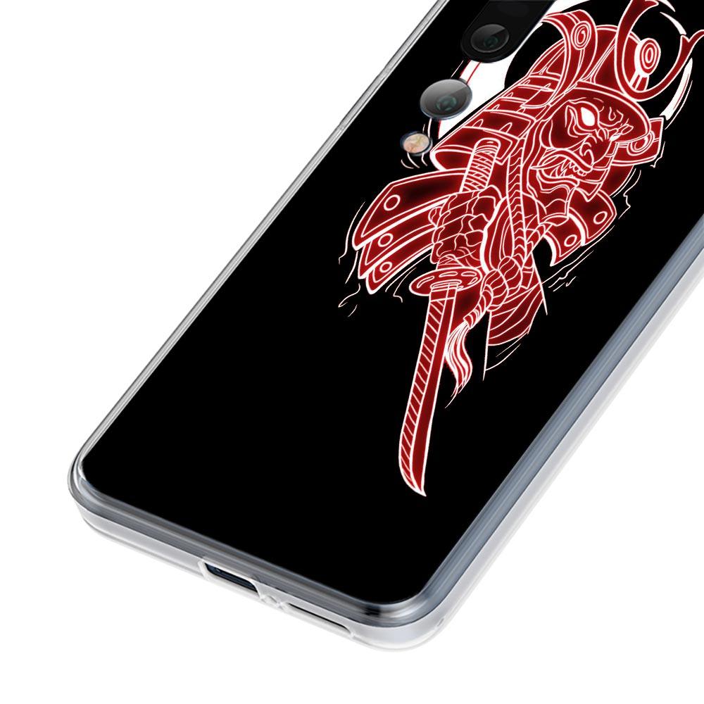 Неоновый чехол для телефона Samurai Oni Mask для Xiaomi Mi 12T 10 12 Lite 11 Ultra 11X 11T Pro 11i Poco X4 X3 NFC F3 M3 M4 5G Прозрачная крышка
