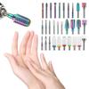 Набор из 30 шт. керамических сверл для ногтей, акриловые сверла, профессиональные мастера маникюра, алмазные твердосплавные сверла для ногтей