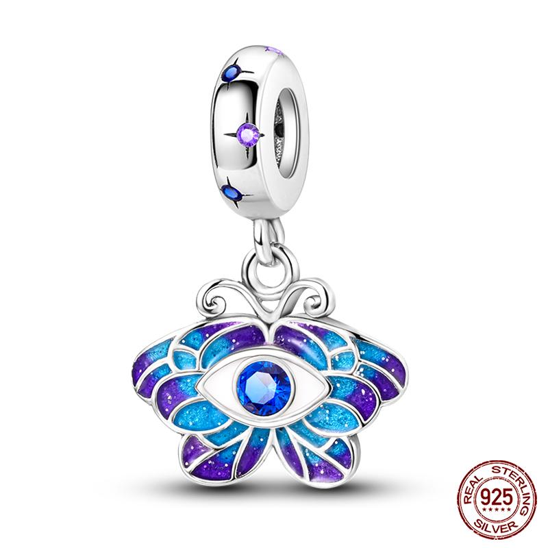 100% 925 Silver Fantasy Flying Dragon Mysterious Butterfly Charms Pendants Fit Qikaola Original Bracelets DIY Jewelry