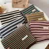 Вязаный полосатый шарф в корейском стиле, ветрозащитный женский шейный платок, вязаные шарфы Ins Y2k для девочек