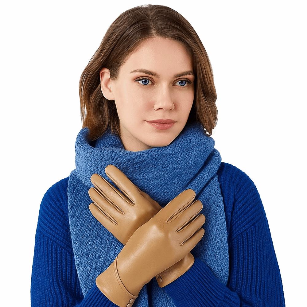 ПУ Варежки с полным пальцем Однотонные Перчатки Винтажные Женские Кожаные Перчатки Для улицы