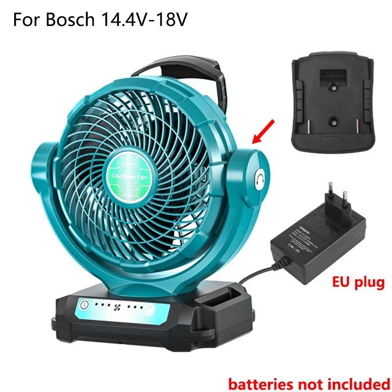 Строительный вентилятор для помещений и улицы Для аккумуляторов Makita/Bosch 14.4V-18V Li-ion Сетевой/постоянный ток Электроинструмент Вентилятор Вилка UK/US/EU Бесщеточный двигатель