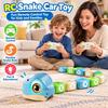 Interactive Remote Control Car Rechargeable Greedy Snake Car RC Snake Car Toy  2 Players Battle
