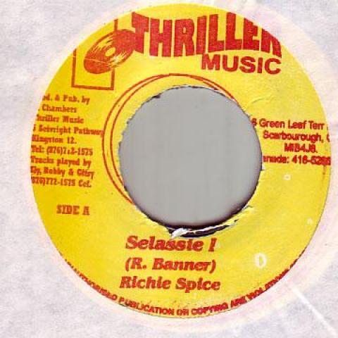 7inch Record RICHIE SPICE - Selassie I Thriller 2004 Jamaica Reggae, Ska & Dub
