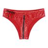Mens Low Waist Zipper Briefs Wet Look Patent Leather Underwear Club Stage Show Costume