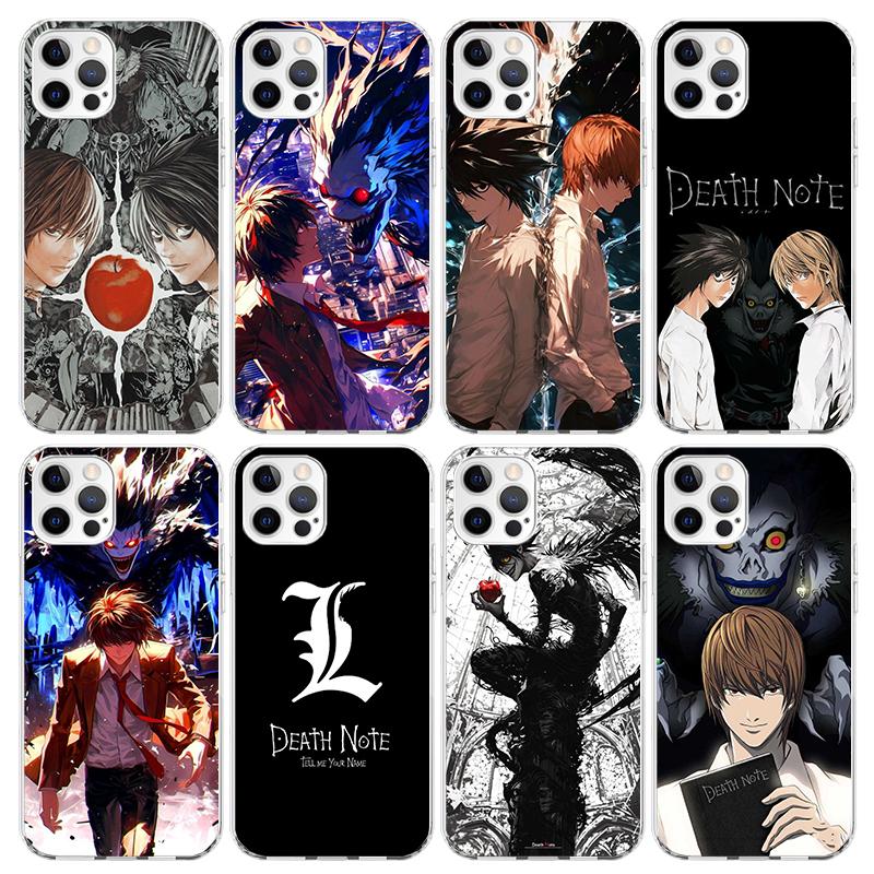 N-Note D-Death Anime Ryuk Phone Case For iPhone 17 Air 11 13 Mini 14 15 Plus 16 12 Pro Max 16E SE 7 8 Pattern Soft TPU Back Cove