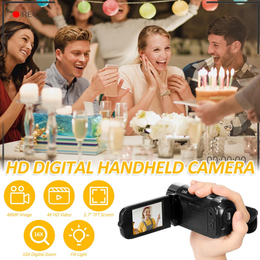 Video Camera Camcorder Retro Handheld Digital Camera with 2.7 Inches Display Screen 16X Zoom Camcorder for Home Office Outdoor