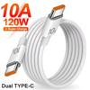 Универсальное быстрое зарядное устройство 120 Вт 10 А PD Dual Type C кабель для быстрой зарядки кабель для передачи данных для iPhone 15 16 Samsung HUAWEI