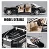 1/24 Rolls Royce Phantom Mansory Alloy Car Diecasts & Toy Vehicles Car Model Sound and Light Pull Back Car Toys for Kids Gifts