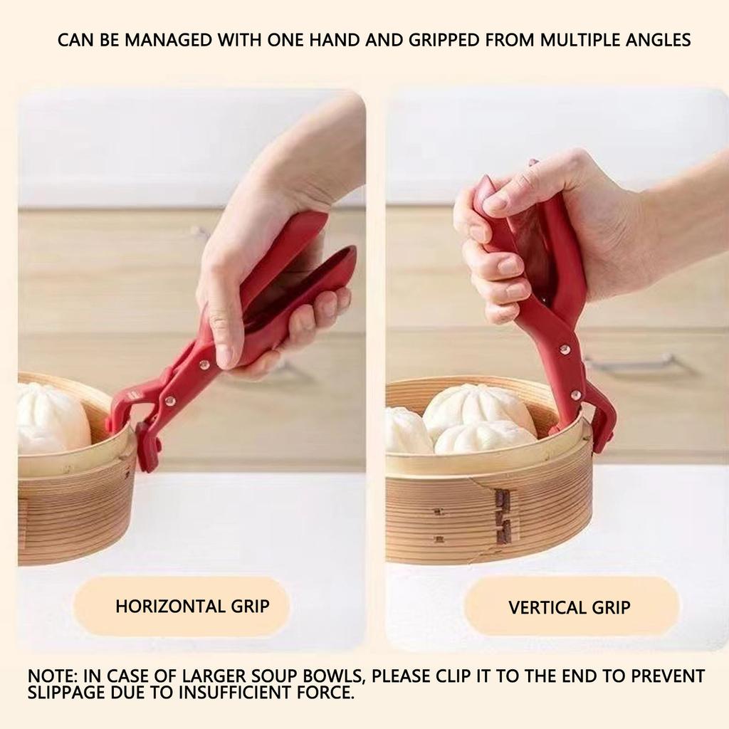 2PCS Heat-resistant dish tongs, hot plate tongs, non-slip kitchen tools for handling dishes
